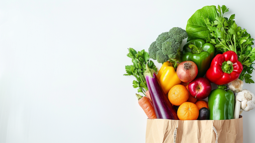 Delivery healthy food background