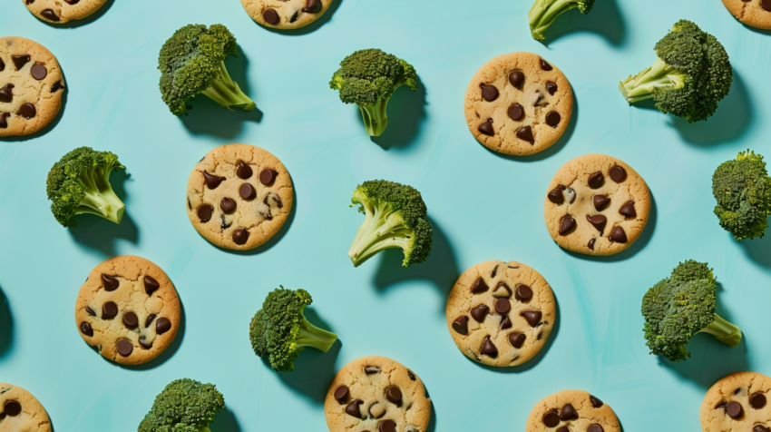 In this board game broccoli beats chocolate chip cooking
