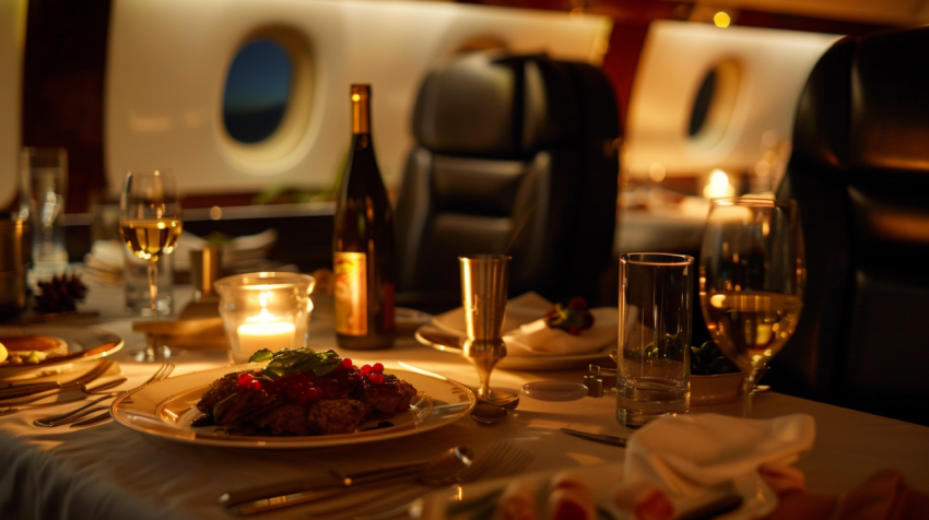 A Private Jet meal awaits its eater 4