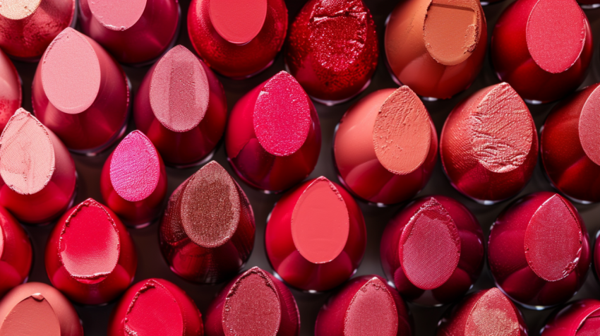 Overhead view of lipsticks 2