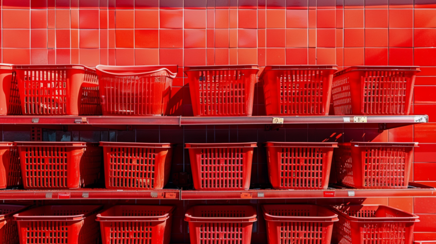Supermarket shopping baskets 4