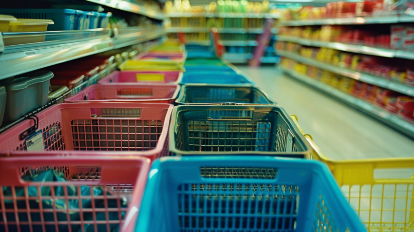 Supermarket shopping baskets 1