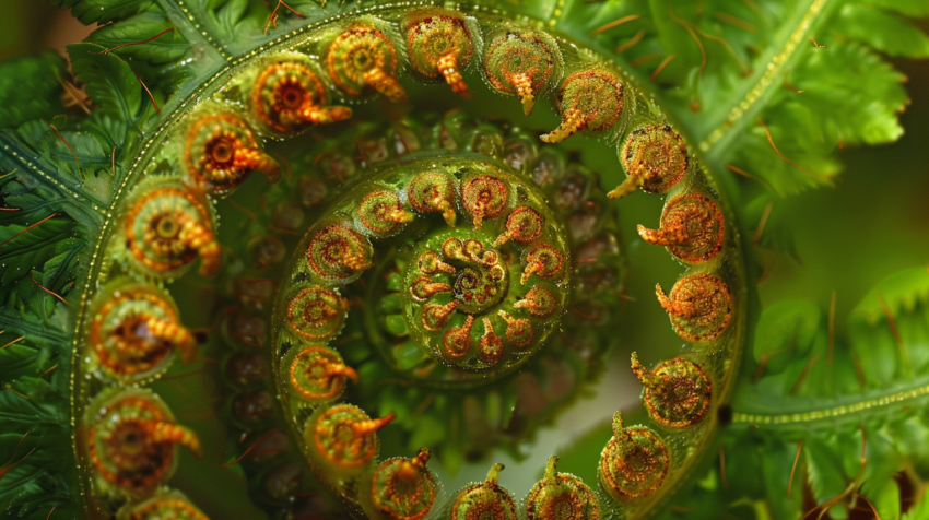 Concentric circles of growth on a New Zealand fern for 1712441385 1