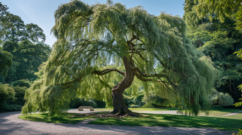 An enormous weeping beech tree in the Public Botanical 1712441465 2