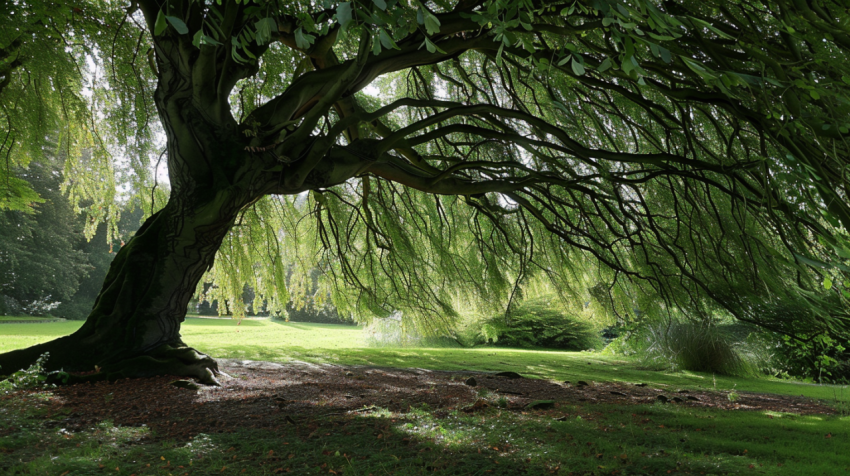 An enormous weeping beech tree in the Public Botanical 1712441465 3