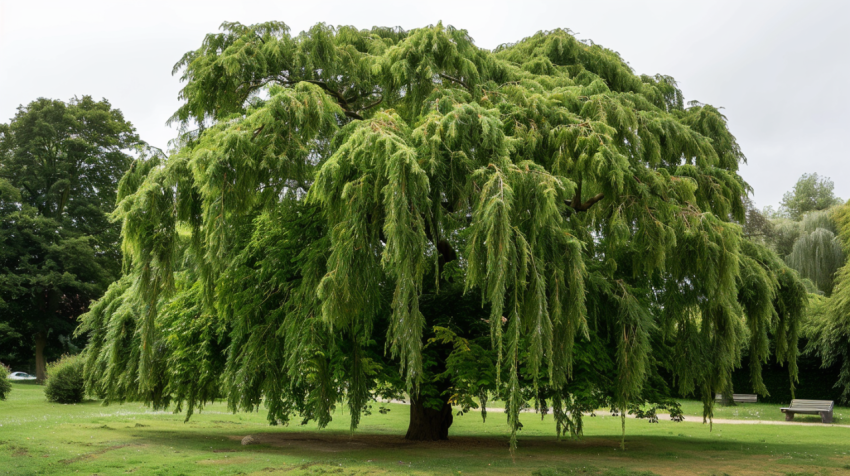 An enormous weeping beech tree in the Public Botanical