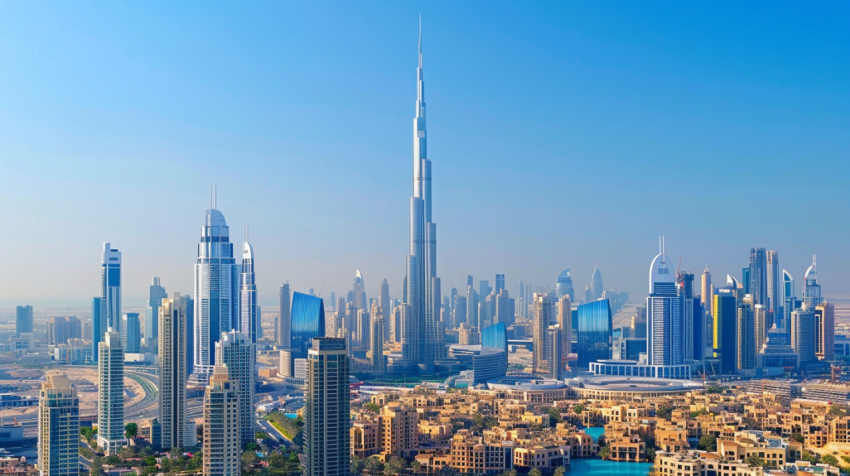 Dubai United Arab Emirates Dubai city skyline view wit 1712460052 2