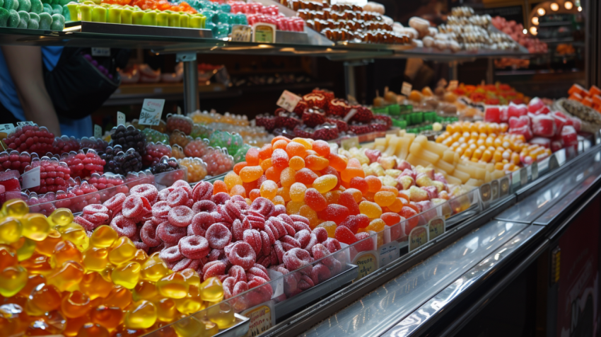 Sweets at the market in Barcelona